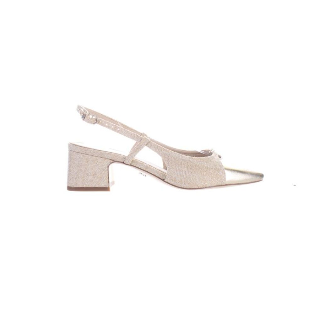 Sam Edelman Gold Slingback Sandals with Block Heel